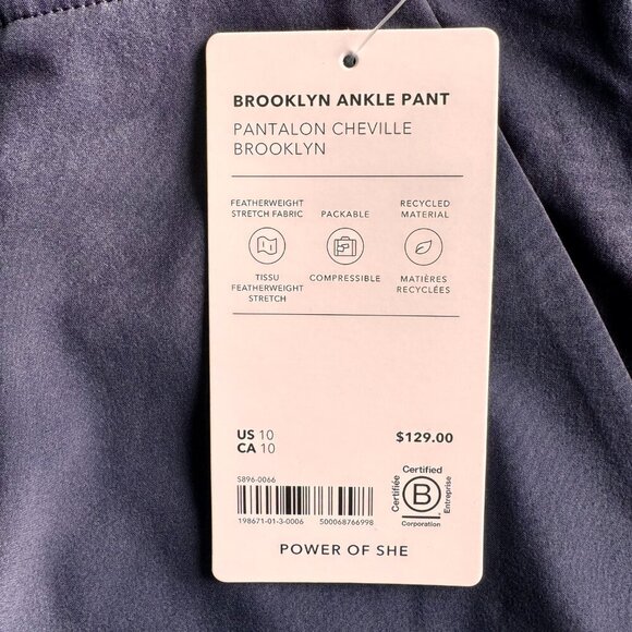 NWT Athleta Brooklyn Ankle Pant Navy - Picture 5 of 10